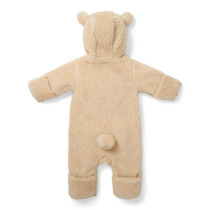 Little Dutch Teddy-Strampler Baby Bunny Sand Größe 50/56 – kuscheliger Winter-Overall für Neugeborene mit Hasenohren