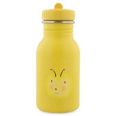 Gelbe Trixie Trinkflasche Frau Hummel 350 ml aus Edelstahl – Kinderflasche mit Hummelmotiv und leicht bedienbarem Verschluss