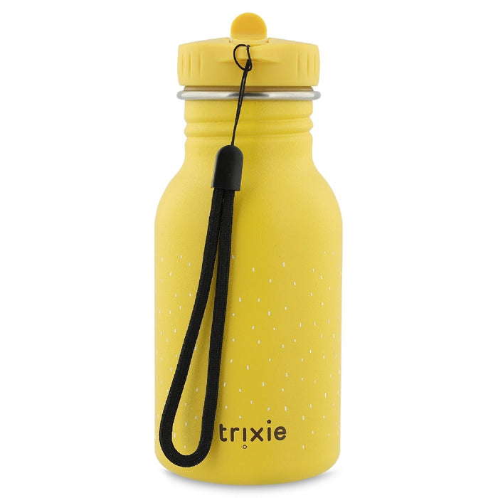 Trixie Frau Hummel Trinkflasche 350 ml in Gelb – Edelstahl-Kinderflasche mit Kordel zum Tragen oder Befestigen am Rucksack